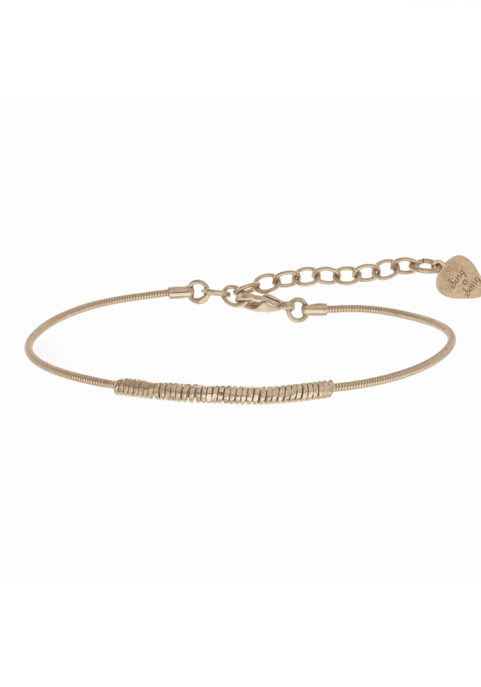 Bracelet Corde De Guitare Emballée Plaqué Or Rose - Sing A Song