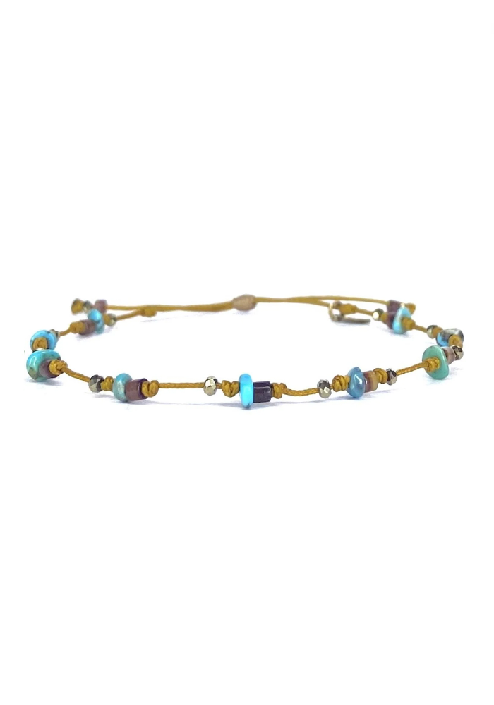 Bracelet Turquoise Coquillage Pyrite - Be By Cat 