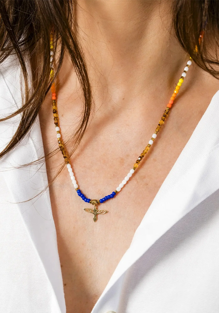 Bracelet 3 Tours Ou Collier Eagle Indian - Têtes Blondes