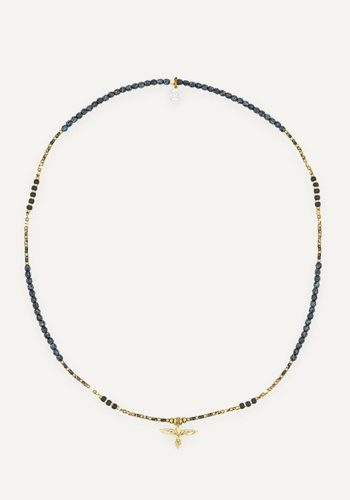 Bracelet 3 Tours Ou Collier Eagles Noir Rock - Têtes Blondes