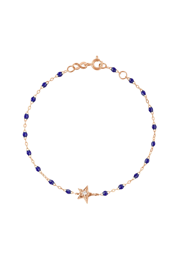 Bracelet Classique Gigi Étoile Diamants Et Résines Prusse