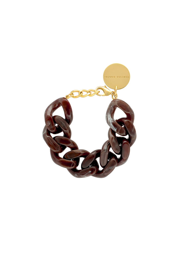 Bracelet Great Dark Brown Marble - Vanessa Baroni