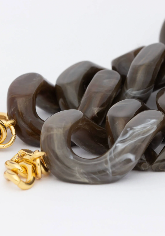 Bracelet Great Dark Brown Marble - Vanessa Baroni