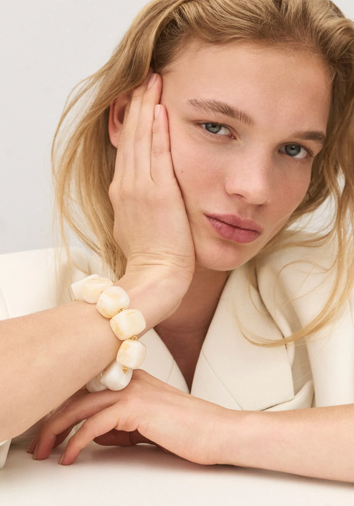 Bracelet Organic Shaped Pearl Marble - Vanessa Baroni