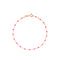 Gigi Classic Children's Bracelet Rose Gold And Fluorescent Pink Resins 13cm