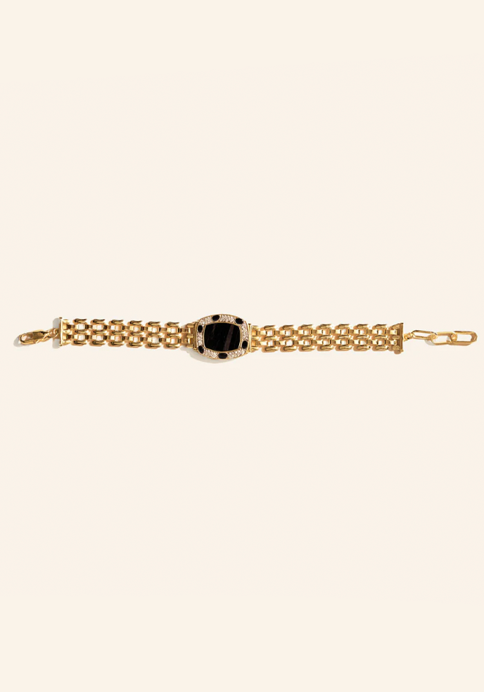 Bracelet Ranee Onyx Texturée - Be Maad