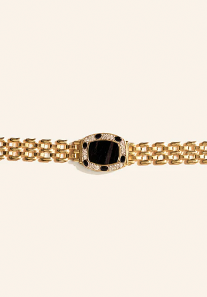 Bracelet Ranee Onyx Texturée - Be Maad