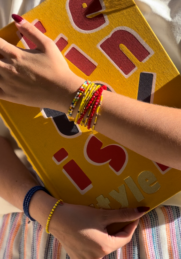 Bracelet Pierre Jaune Néon - Têtes Blondes