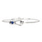 Bracelet Corde De Basse Fixation Horizontale Argent Lapis