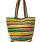 Gold, Multicolor and Black Striped Tote Bag