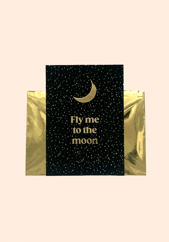 Carte De Voeux Fly Me To The Moon - Blush