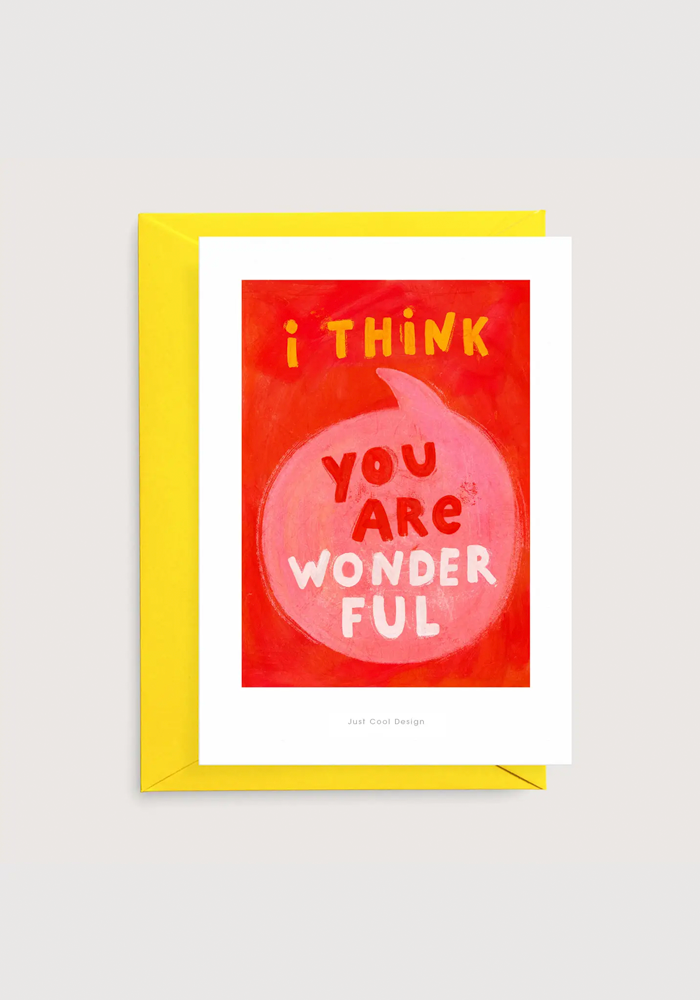 Carte I Think You Are Wonderful - Blush Sélection Jeux