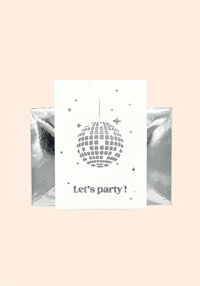 Carte De Voeux Let's Party ! - Blush 