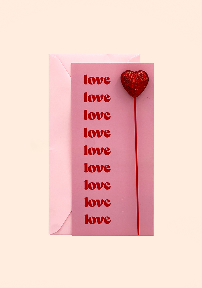 Love Card With Red Stick