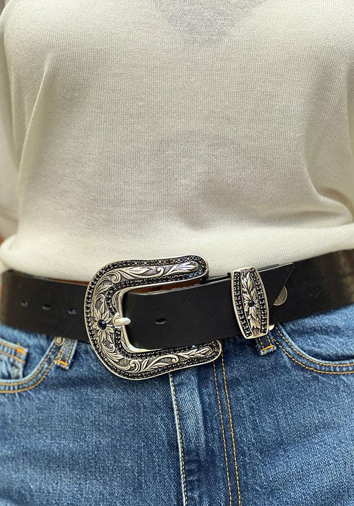 Tige De Ceinture Cuir Preto Noire - Yolete