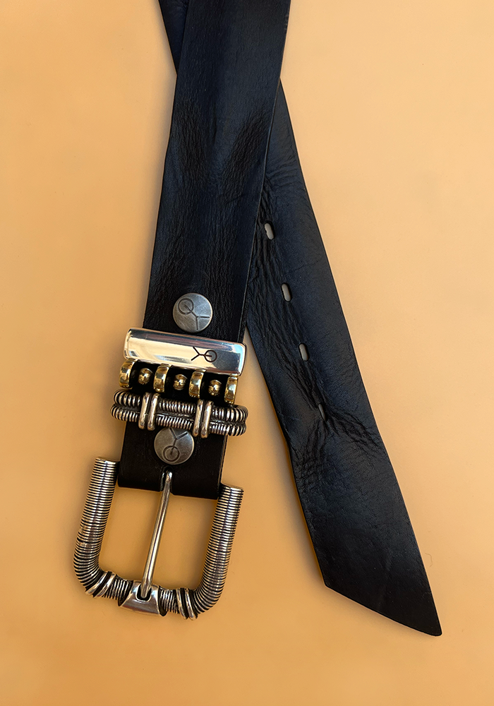 Ceinture Camille Cuir Noire - Yolete