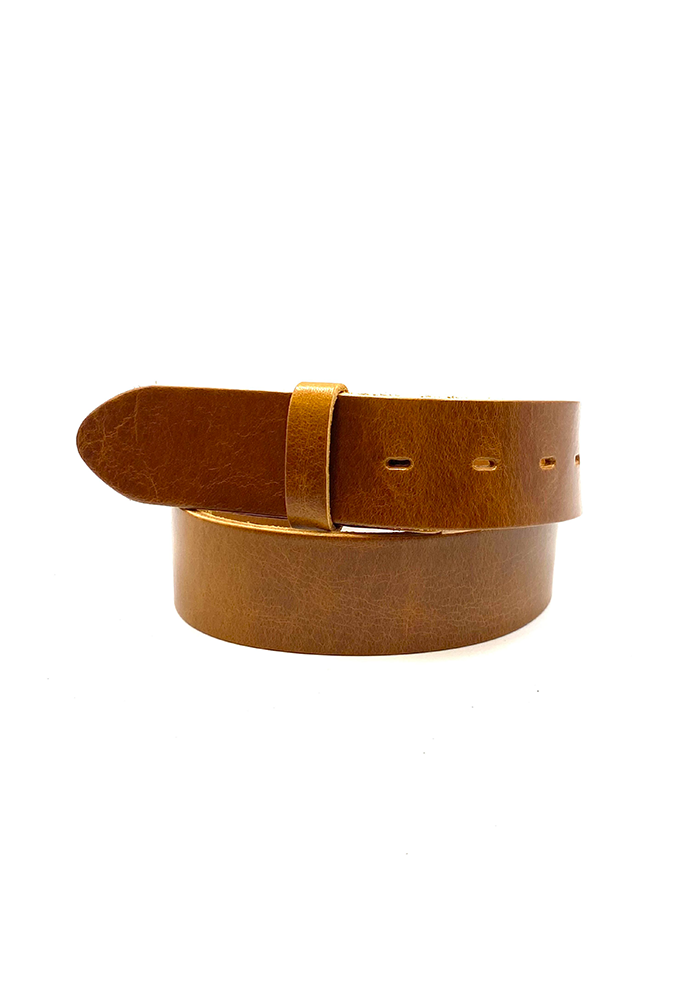 Cognac Leather Belt Interchangeable Buckle