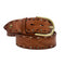 Leather Belt With Stud Cognac