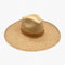 Chapeau Bords XXL Bande Beige, Orange, Jaune et Fuschia