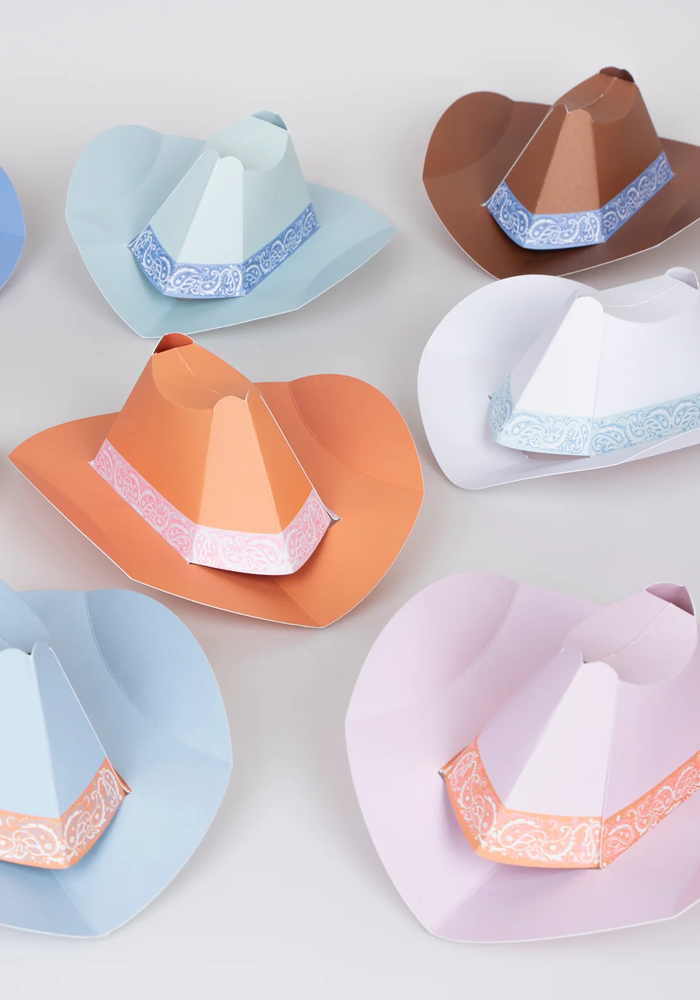 Lot De 8 Chapeaux De Cowboys En Carton - Meri Meri
