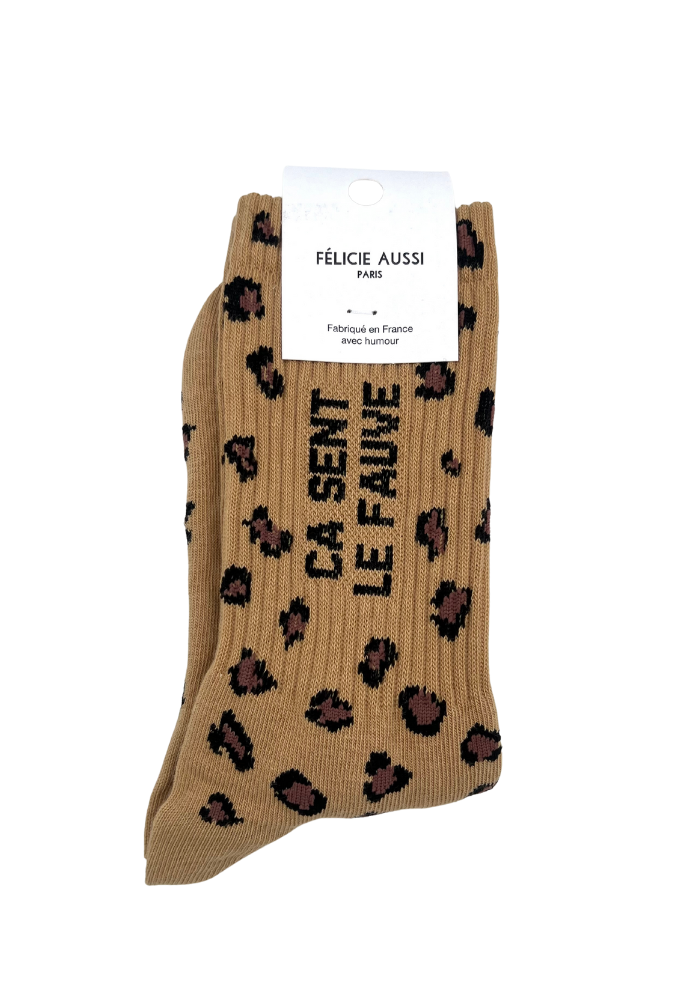 Chaussettes Ça Sent Le Fauve Léopard - Félicie Aussi