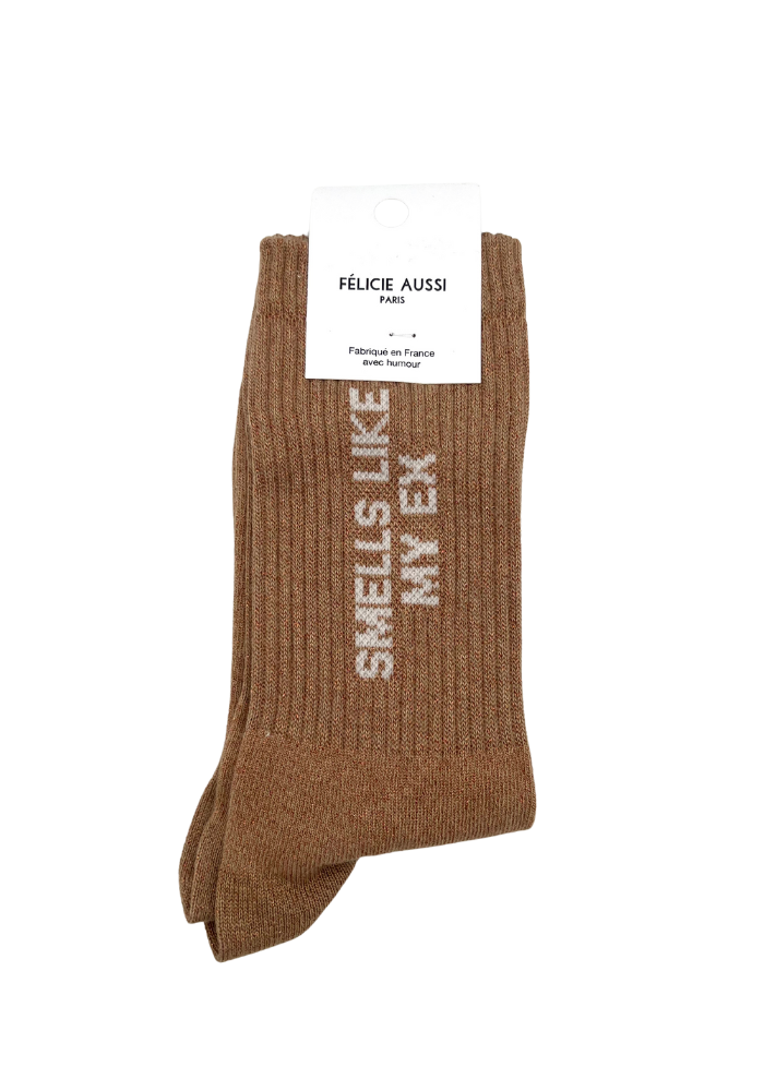 Chaussettes Smell Like My Ex Sable - Félicie Aussi