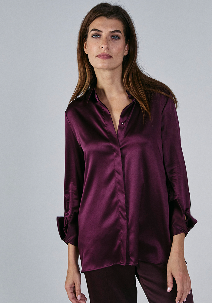 Chemise Regine Lie de vin - DMN Paris