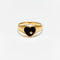 Black Onyx Heart Mini Signet Ring
