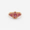Pear Pink Sapphire And Ruby Baby Signet Ring