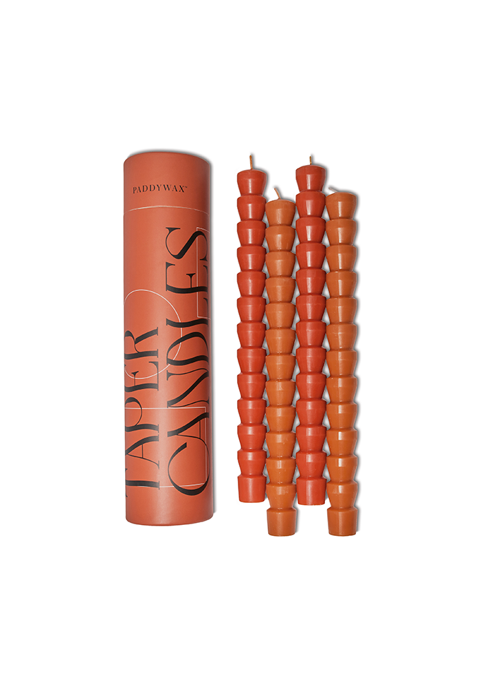 Set De 4 Bougies Cierges Taper Rouge Et Terracotta - Blush Sélection Décoration