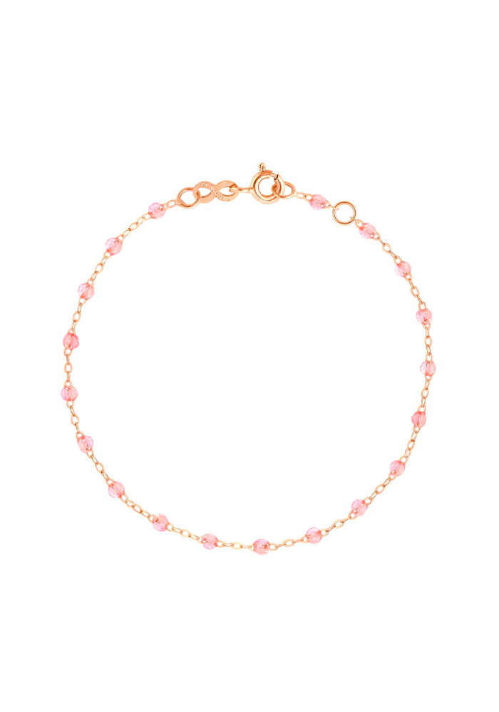 Bracelet Classique Gigi Or Rose Et Résines Rosée 17cm - Gigi Clozeau