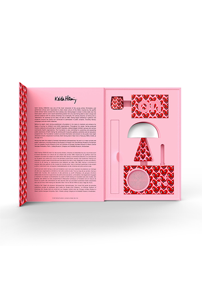 Coffret Cadeau Keith Haring Heart Pink - Lexon