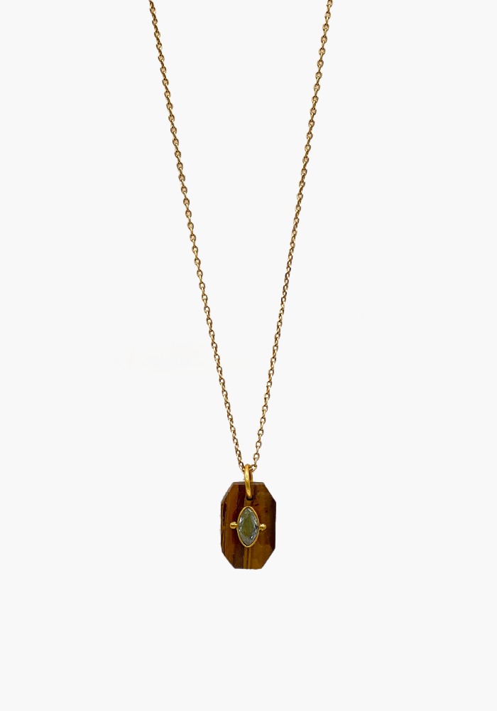 Inside Tiger Eye Chain Necklace