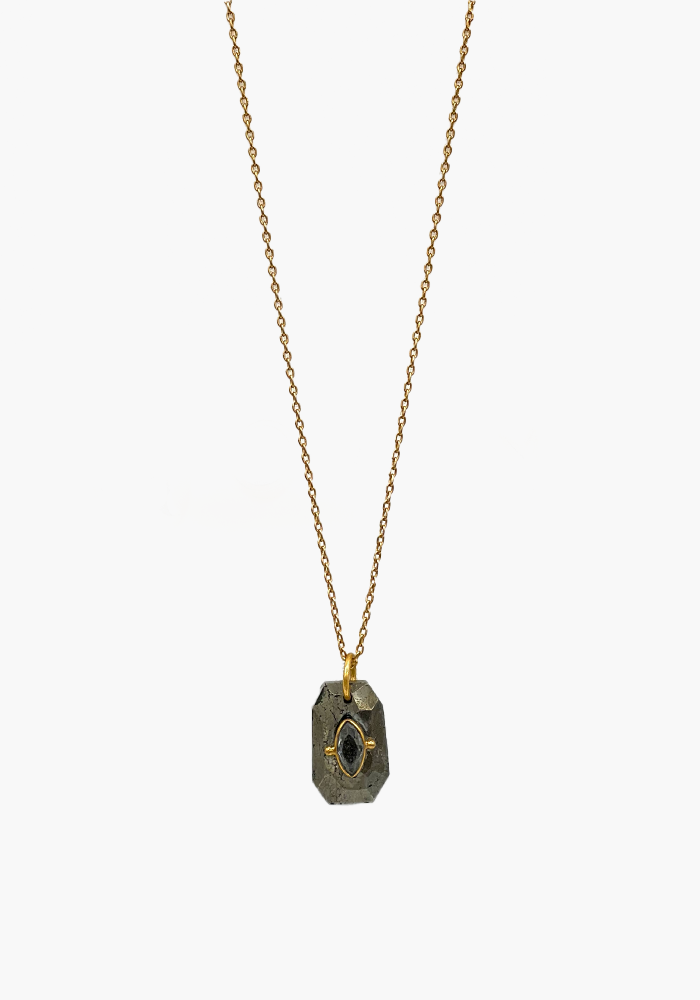 Collier Chaîne Inside Pyrite