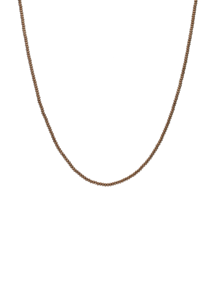 Sugar En Parles PM Faceted Necklace In 925 Silver Plate 40cm