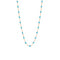 Classic Gigi Necklace Rose Gold And Turquoise Resins 42cm