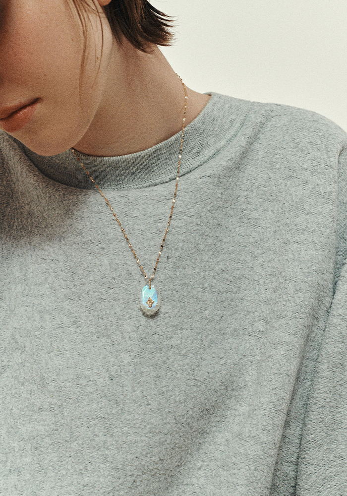 Collier Gaia 1 Pierre De Lune - Pascale Monvoisin