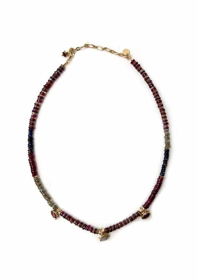 Collier Life  Labradorite Et Grenat - Room Service