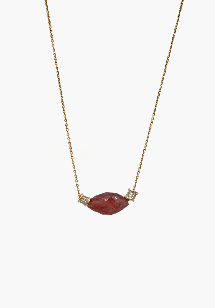 Collier Livia Quartz Fraise - Hanka ïn