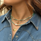 Chocker Prism Argent Et Turquoises