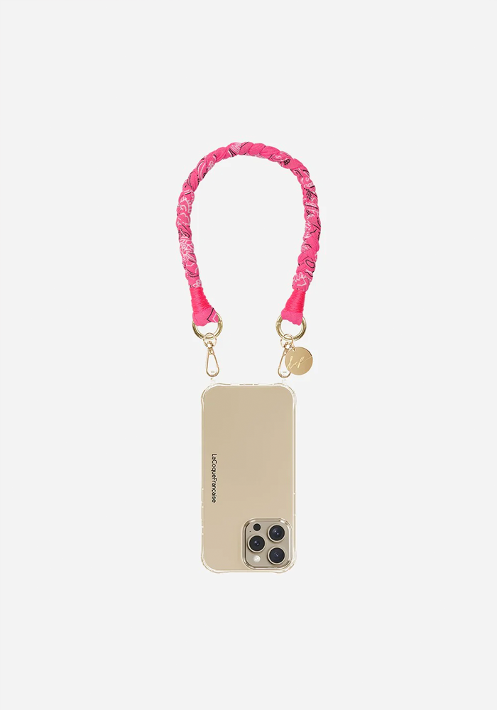 Cordon De Téléphone Della Court Rose Fluo - La Coque Française