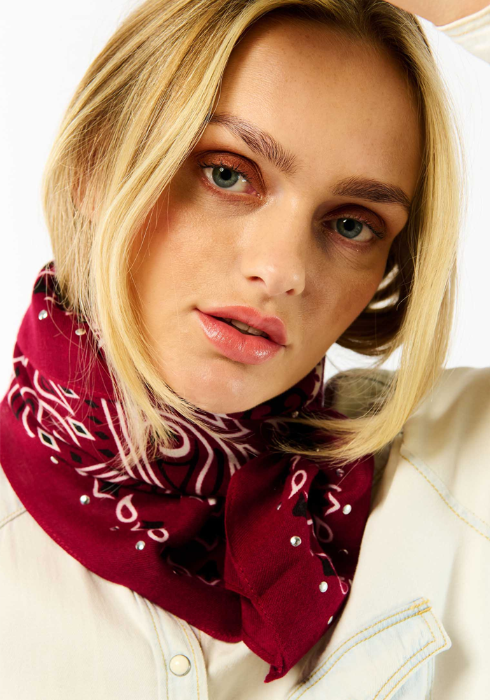 Foulard Paisley Bordeaux Medium - Wild Paris