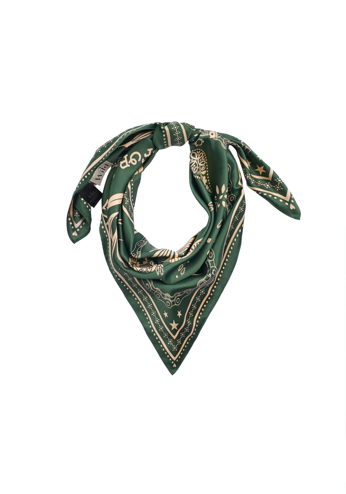 Foulard Bandana Vert Medium - Wild Paris