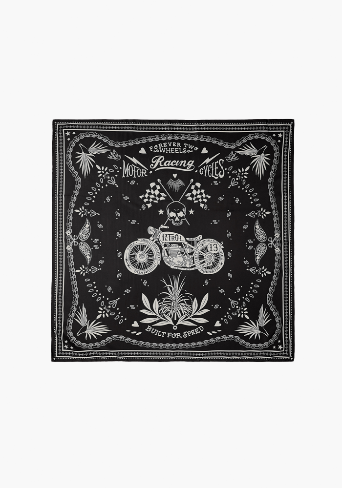 Foulard Bandana Noir Medium - Wild Paris