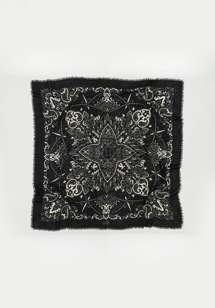 Foulard Bandana Cash Noir - Maison Lecomte Flamant