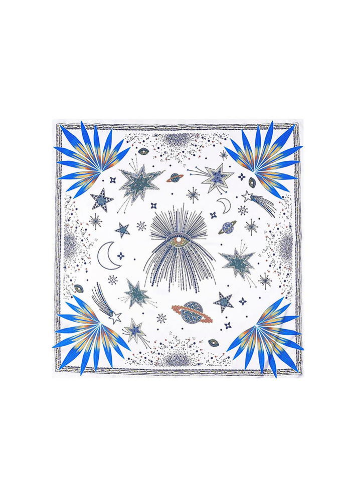 Foulard Comete Blanc Moyen Modèle - Wild Paris