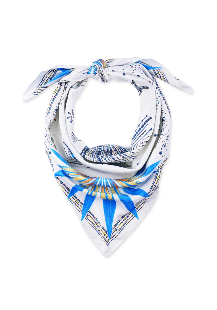 Foulard Comete Blanc Moyen Modèle - Wild Paris