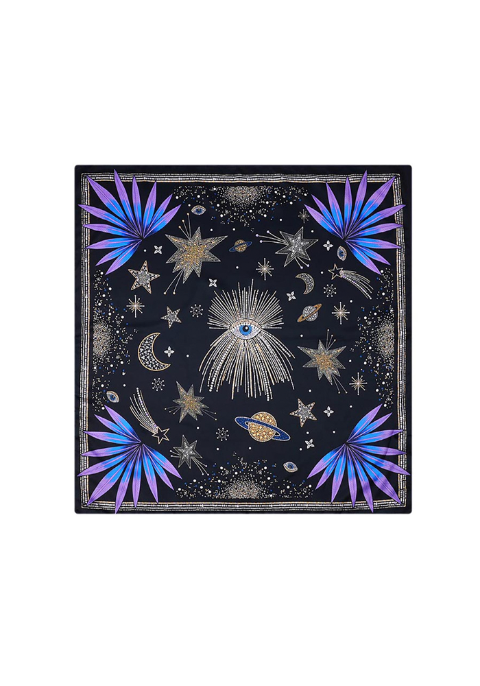 Foulard Comete Noir Moyen Modèle - Wild Paris