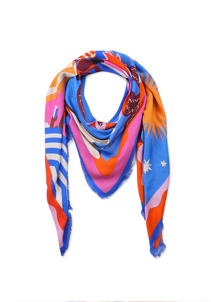 Foulard Chachacha Rose Grand Modèle - Wild Paris