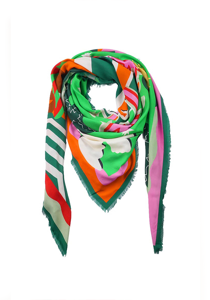 Foulard Chachacha Vert Grand Modèle - Wild Paris